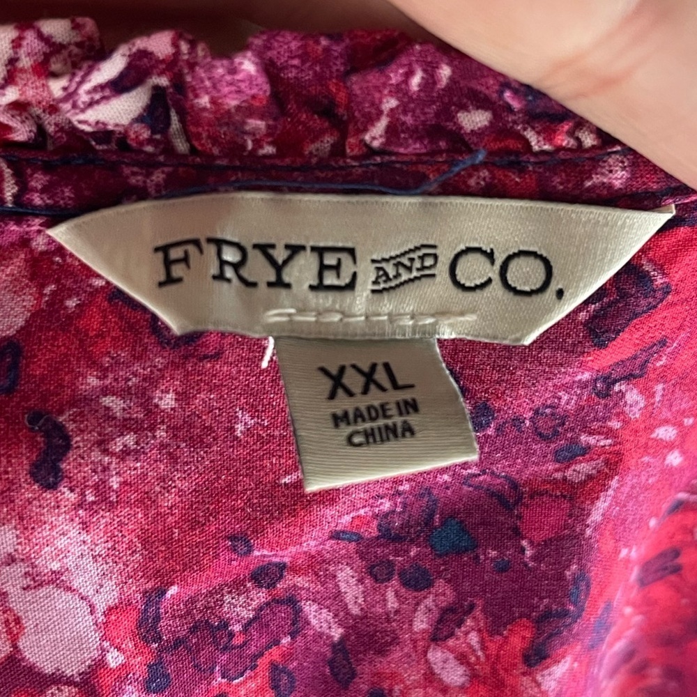 FRYE AND CO Pink Floral Tie Front Sundress, Size XXL - Picture 8 of 14